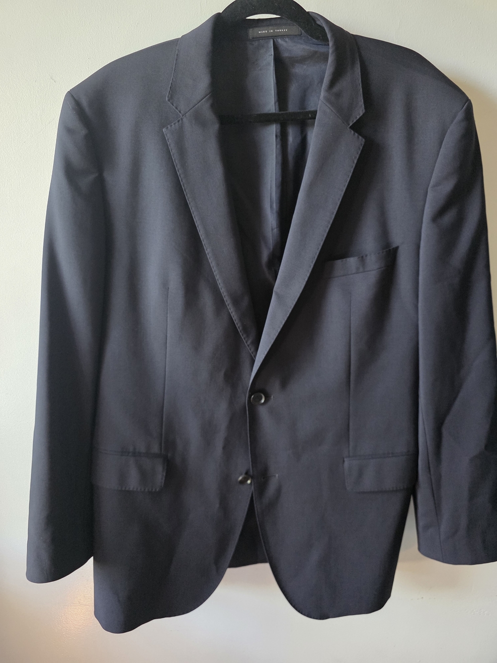Hugo Boss The Jam Sharp3 Blazer Sport Coat Mens 44R Navy Two Button Wool Blend